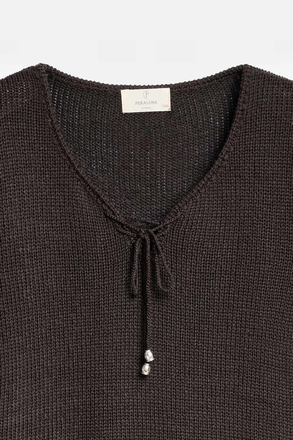 Peraluna Breeze Tunik, Kadın Triko Tunik - Koyu Kahve görsel 8