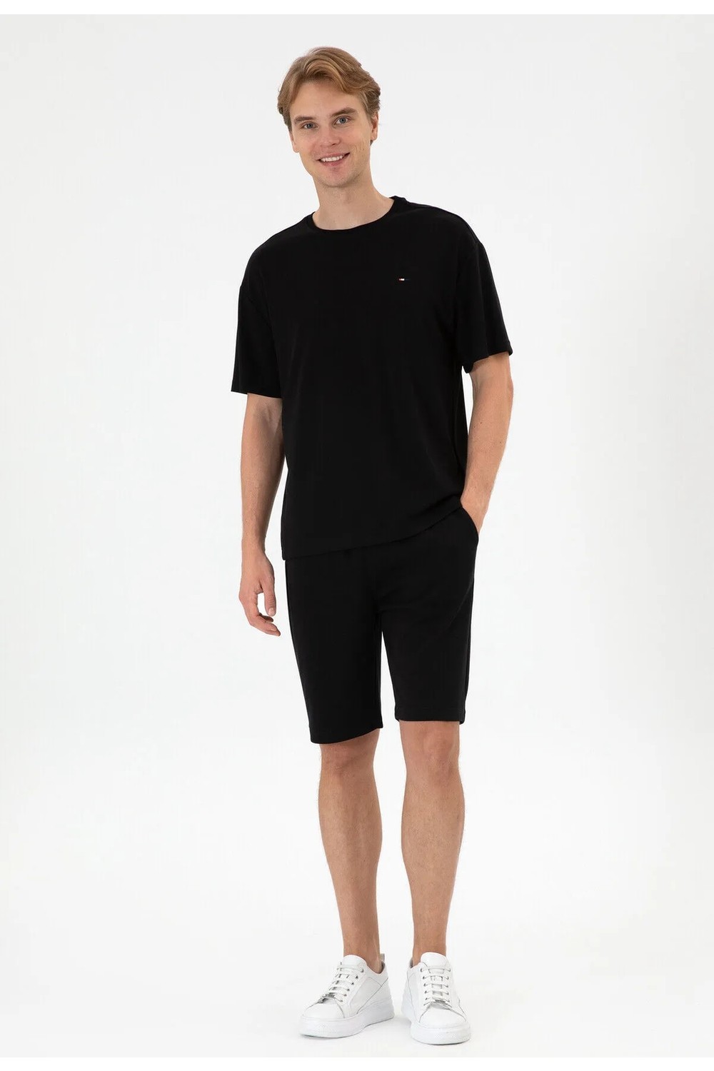 U.S. Polo Assn. Erkek Koyu Gri Örme Şort 50308794-VR080 görsel 7