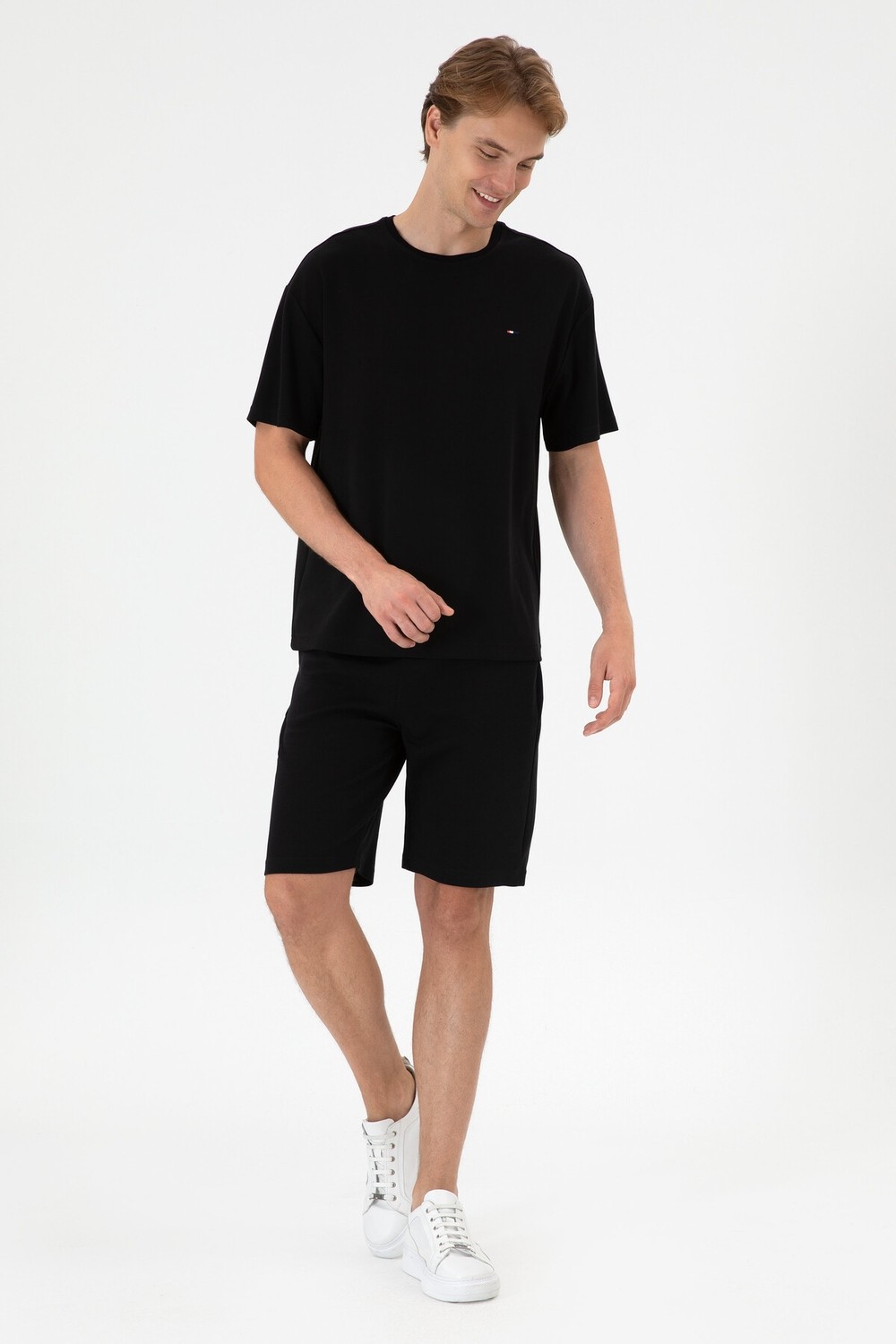 U.S. Polo Assn. Erkek Koyu Gri Örme Şort 50308794-VR080 görsel 8