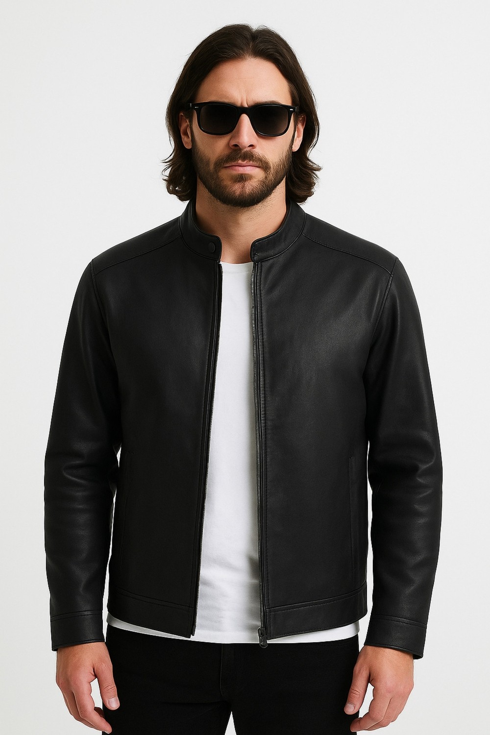 Jack & Jones Jjwarner Erkek Pu Deri Mont Siyah 12182461 V3 görsel 8