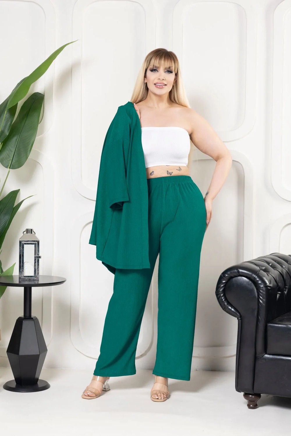 Şuranur Homewear Kimono Hırkalı 2li Alt Üst Takım Camel Renkli Günlük Kullanım İçin Oversize Şıklık ve Konfor görsel 7