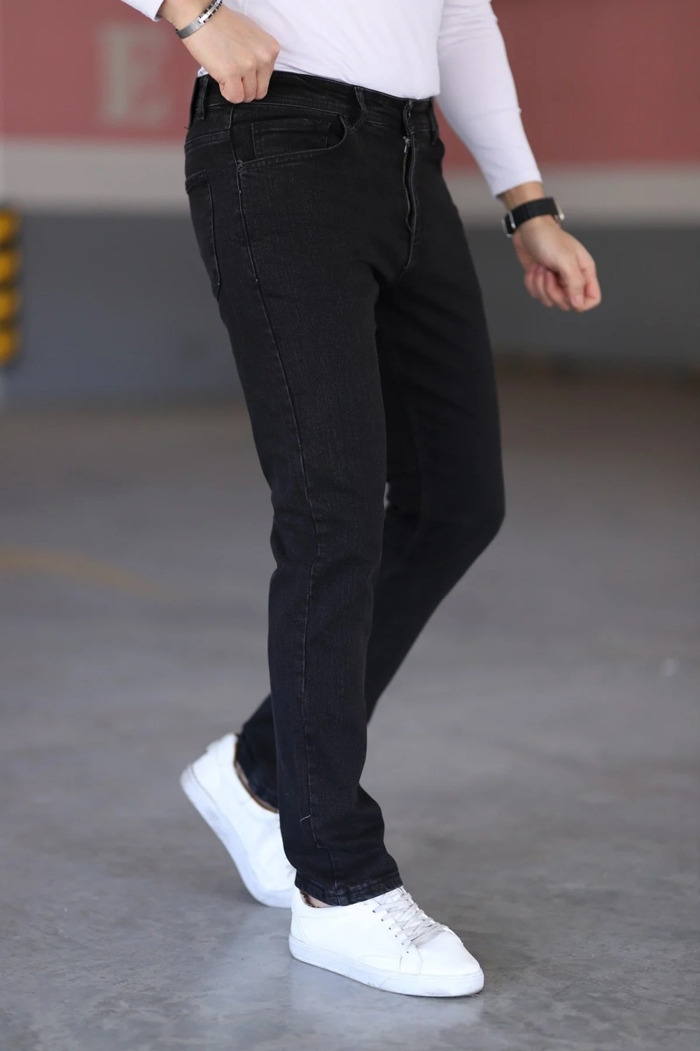 Myrab Denim Siyah Erkek Regular Fit Rahat Kesim Jean Pantolon