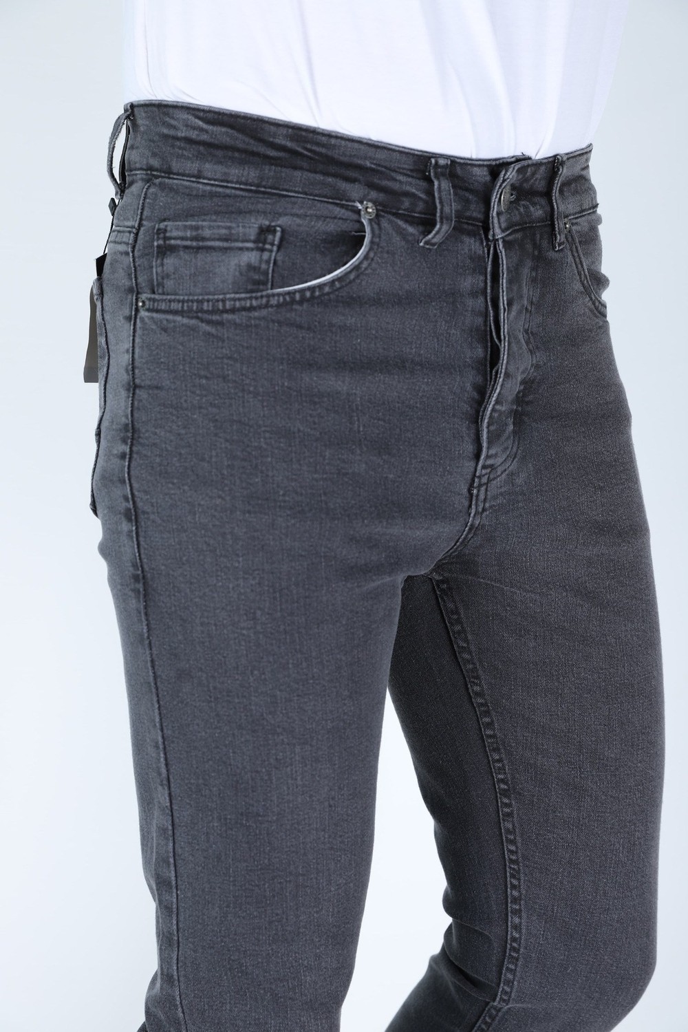 Myrab Denim Regular Kalıp Gri Erkek Kot Pantolon görsel 6