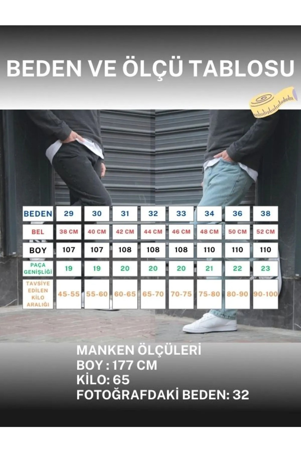 Greenpoll Erkek Baggy Bol Kesim Pantolon Yıkamalı Şık ve Modern görsel 6