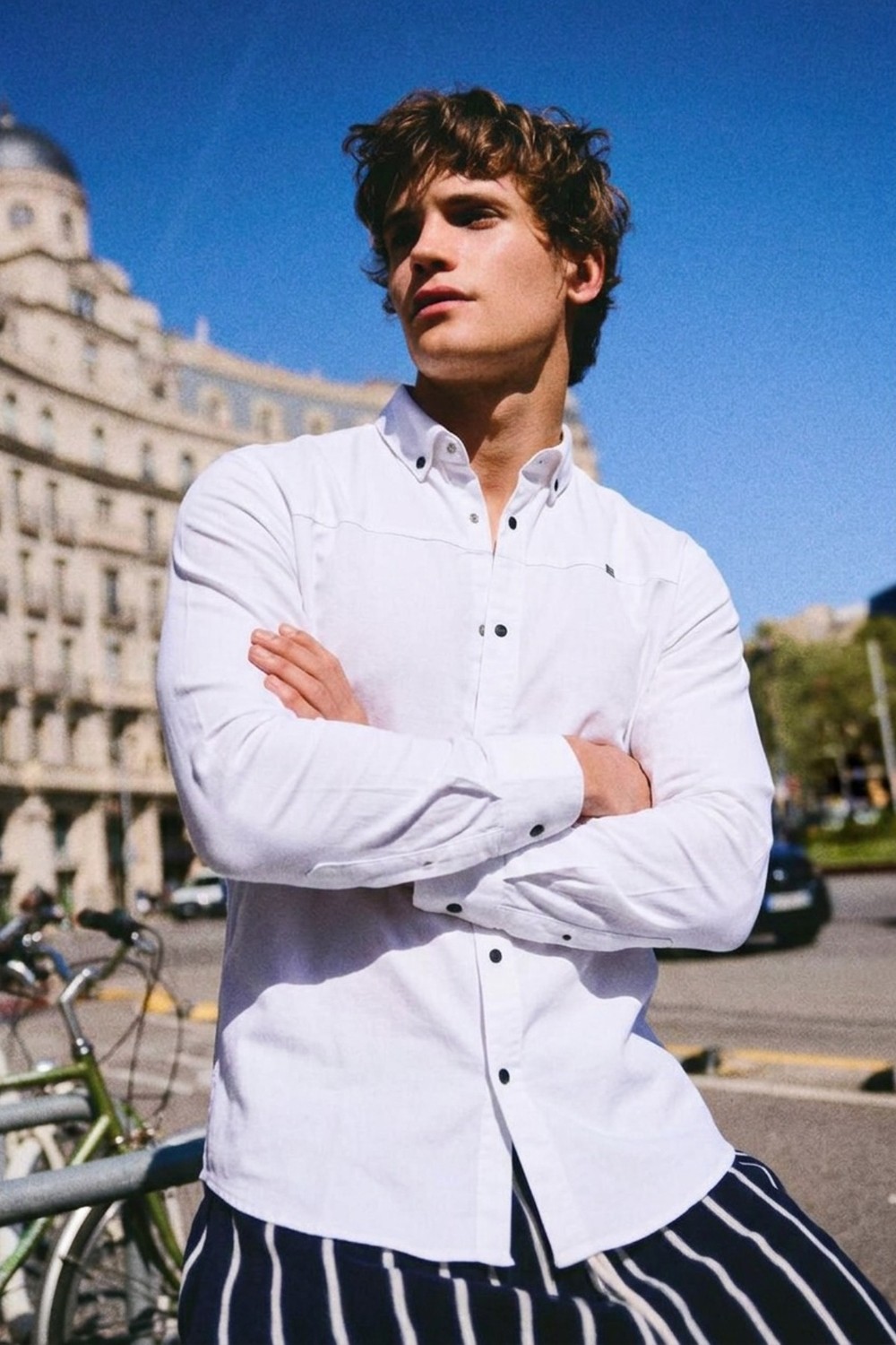 Comstar Düz Çıtçıtlı Slim Fit Kot Gömlek görsel 6