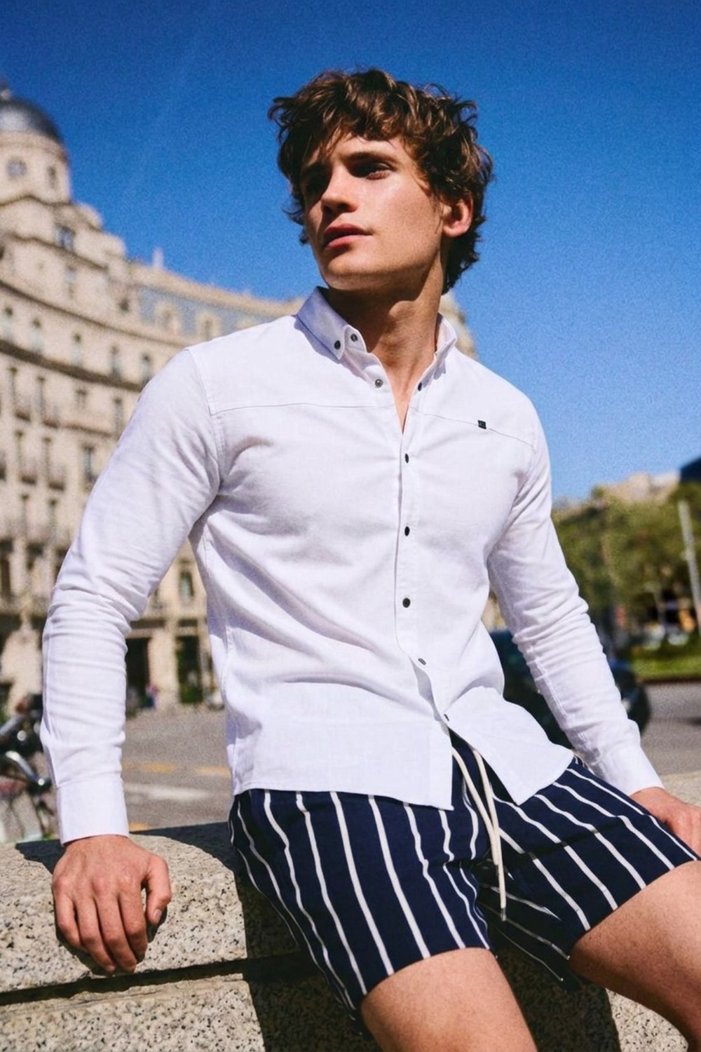 Comstar Düz Çıtçıtlı Slim Fit Kot Gömlek görsel 7