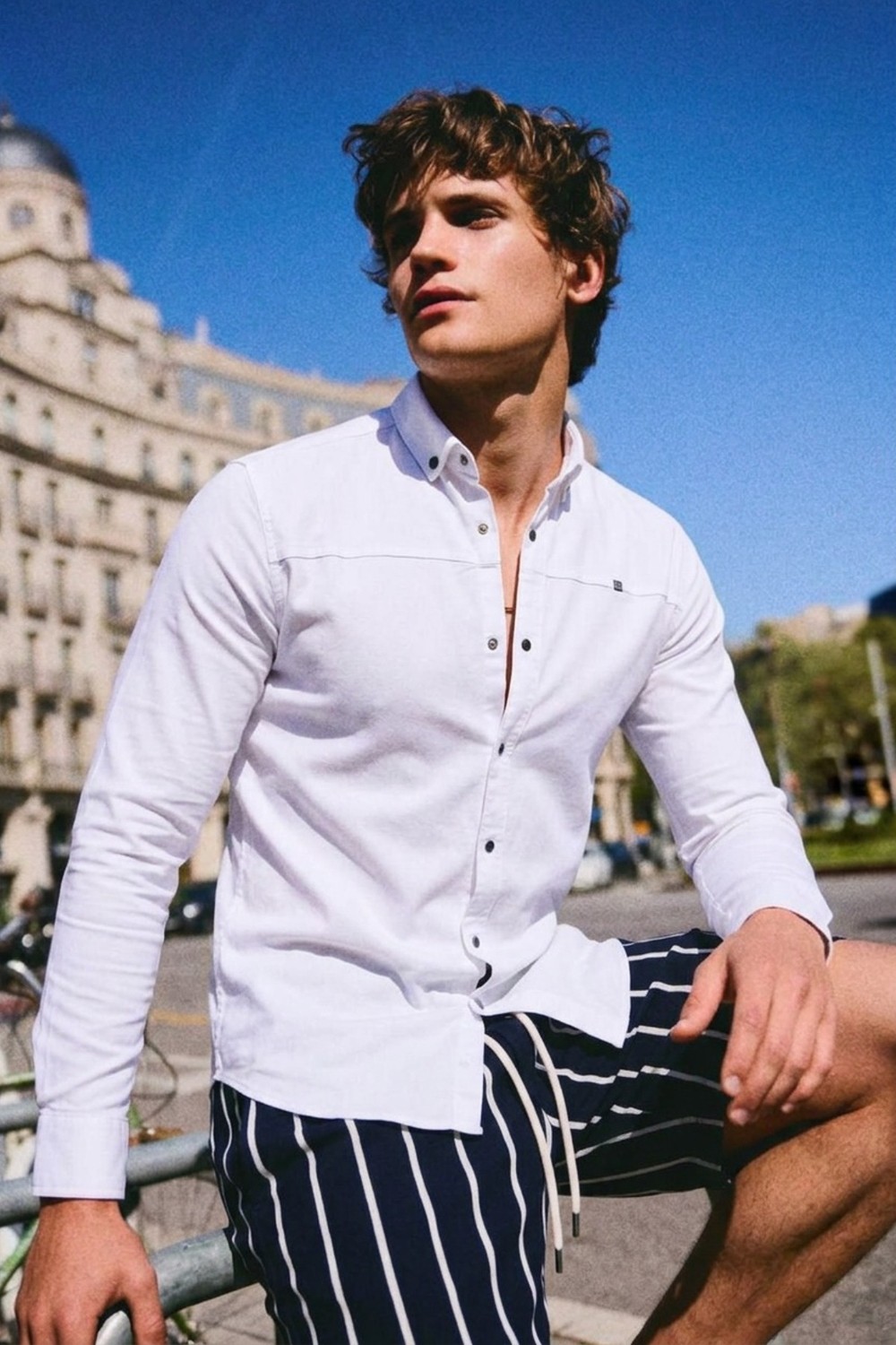Comstar Düz Çıtçıtlı Slim Fit Kot Gömlek görsel 8