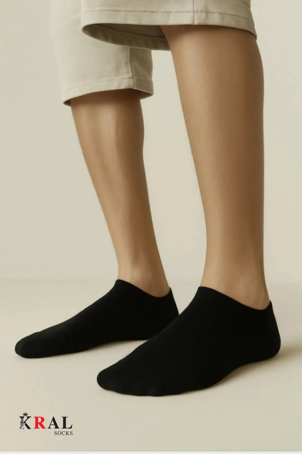 Kral Socks Erkek - Kadın Düz Desen (10 Çift) Snikers Pamuklu Terletmez Çorap görsel 8
