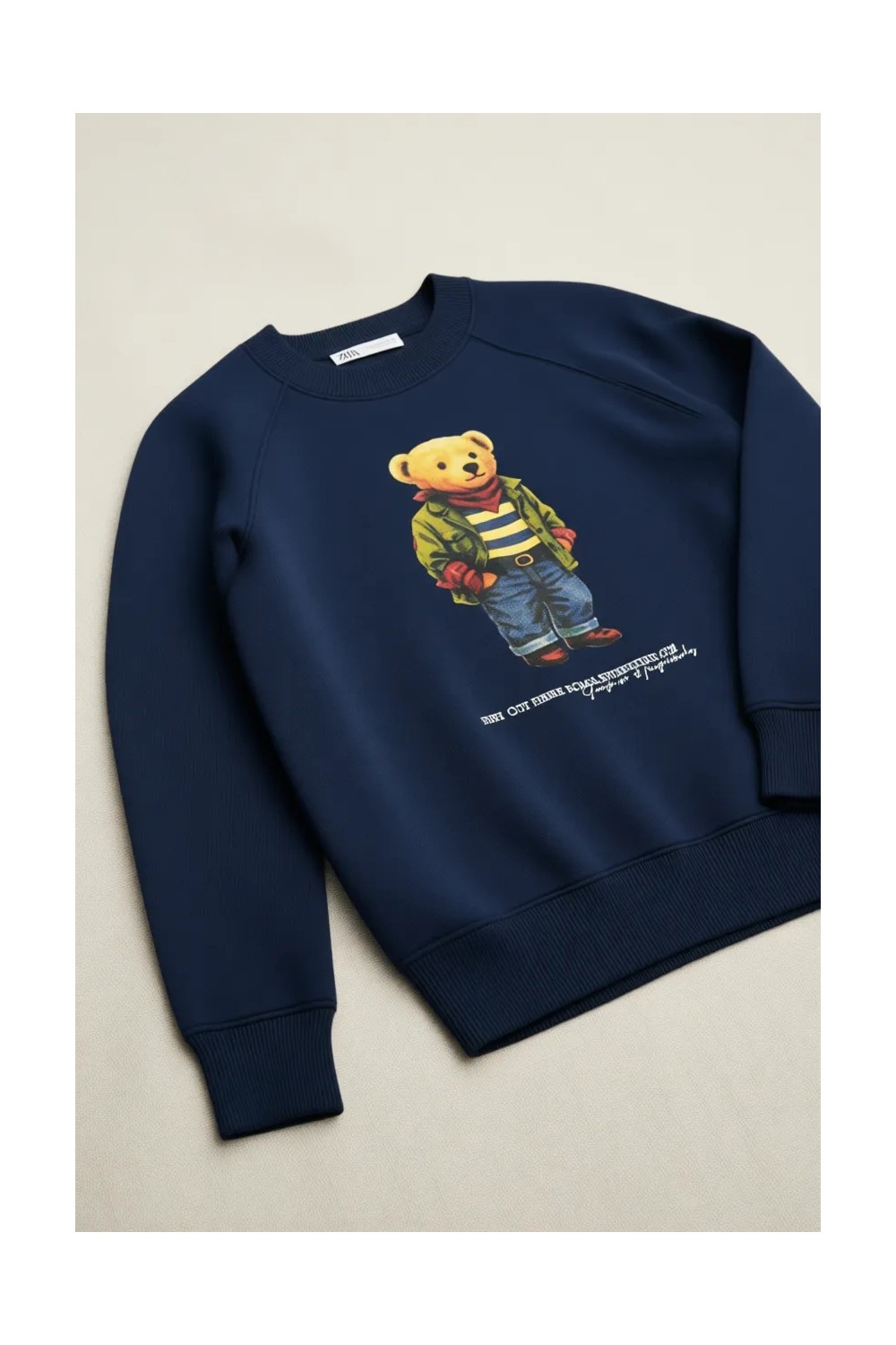 Grimelange AELORIA Kadın Önü Baskılı Reglan Kol Regular Grimelanj Sweatshirt görsel 7
