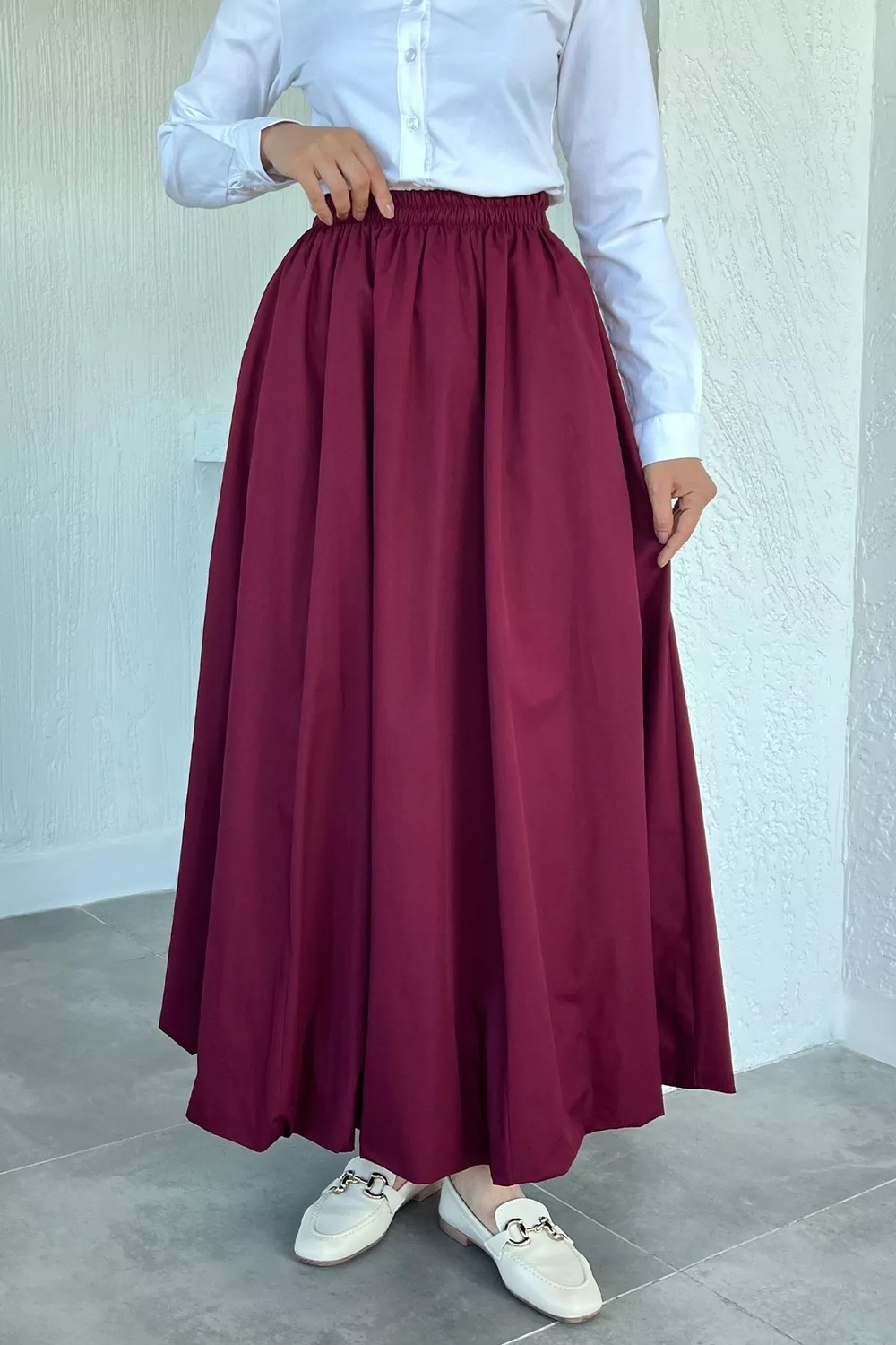 Julude Bel Lastikli Tesettür Balon Etek P-00022530 görsel 5
