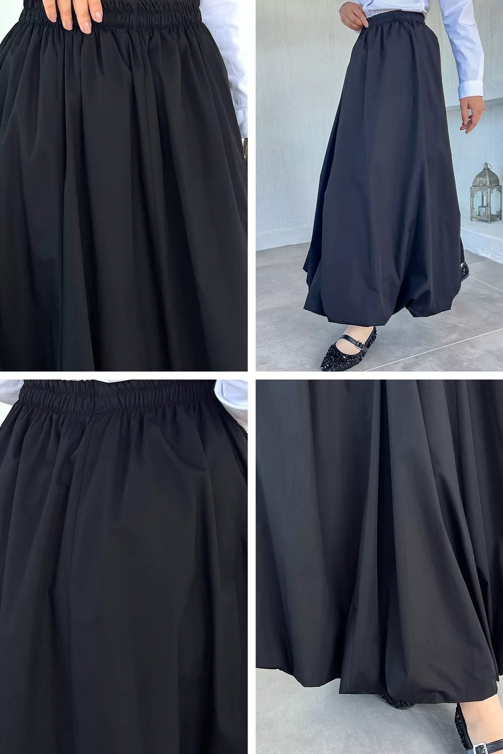 Julude Bel Lastikli Tesettür Balon Etek P-00022530 görsel 8