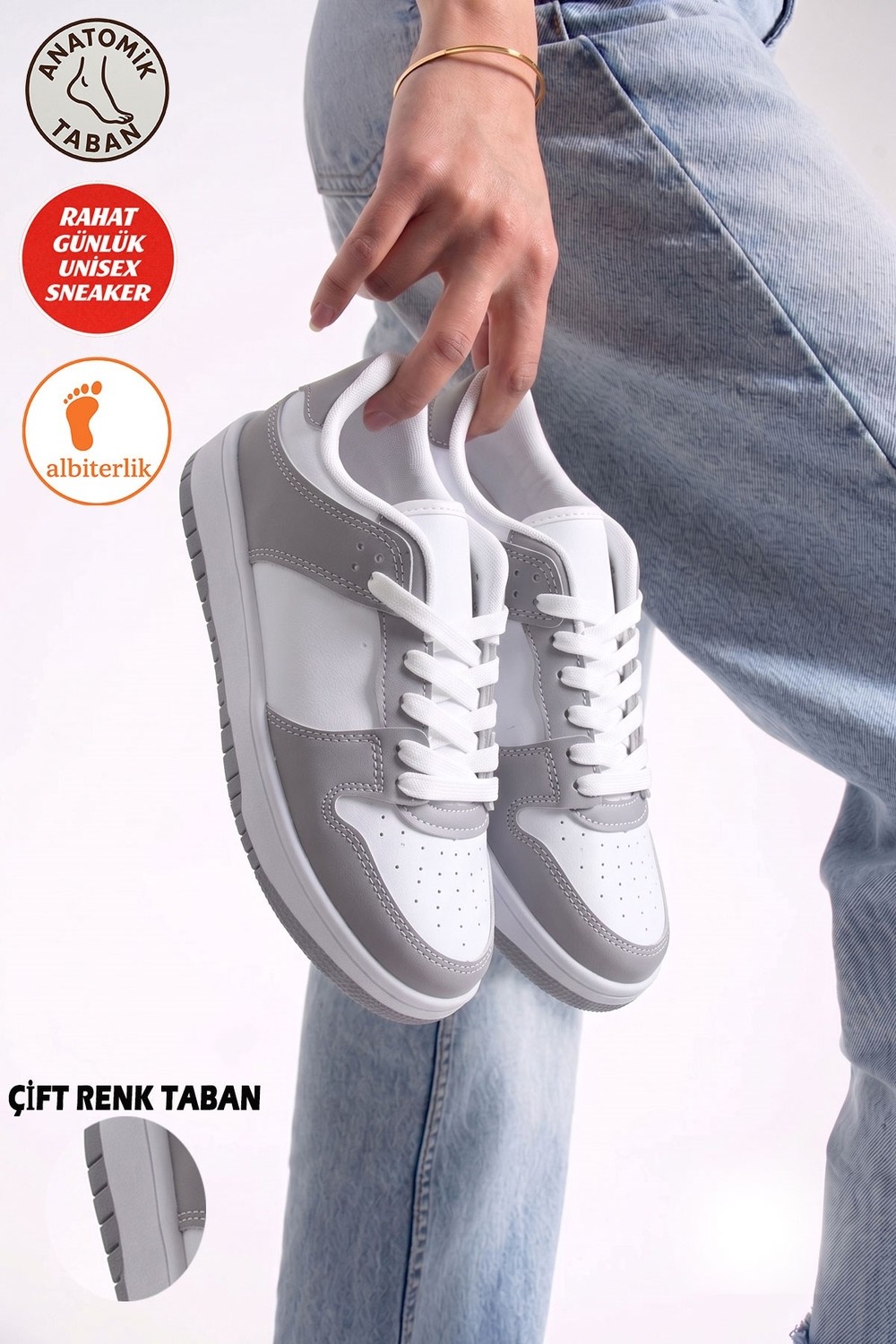 Albishoes Unisex Kadın Erkek Hafif Rahat Taban Sneaker Günlük Yürüyüş Okul Sneaker Spor Ayakkabı
