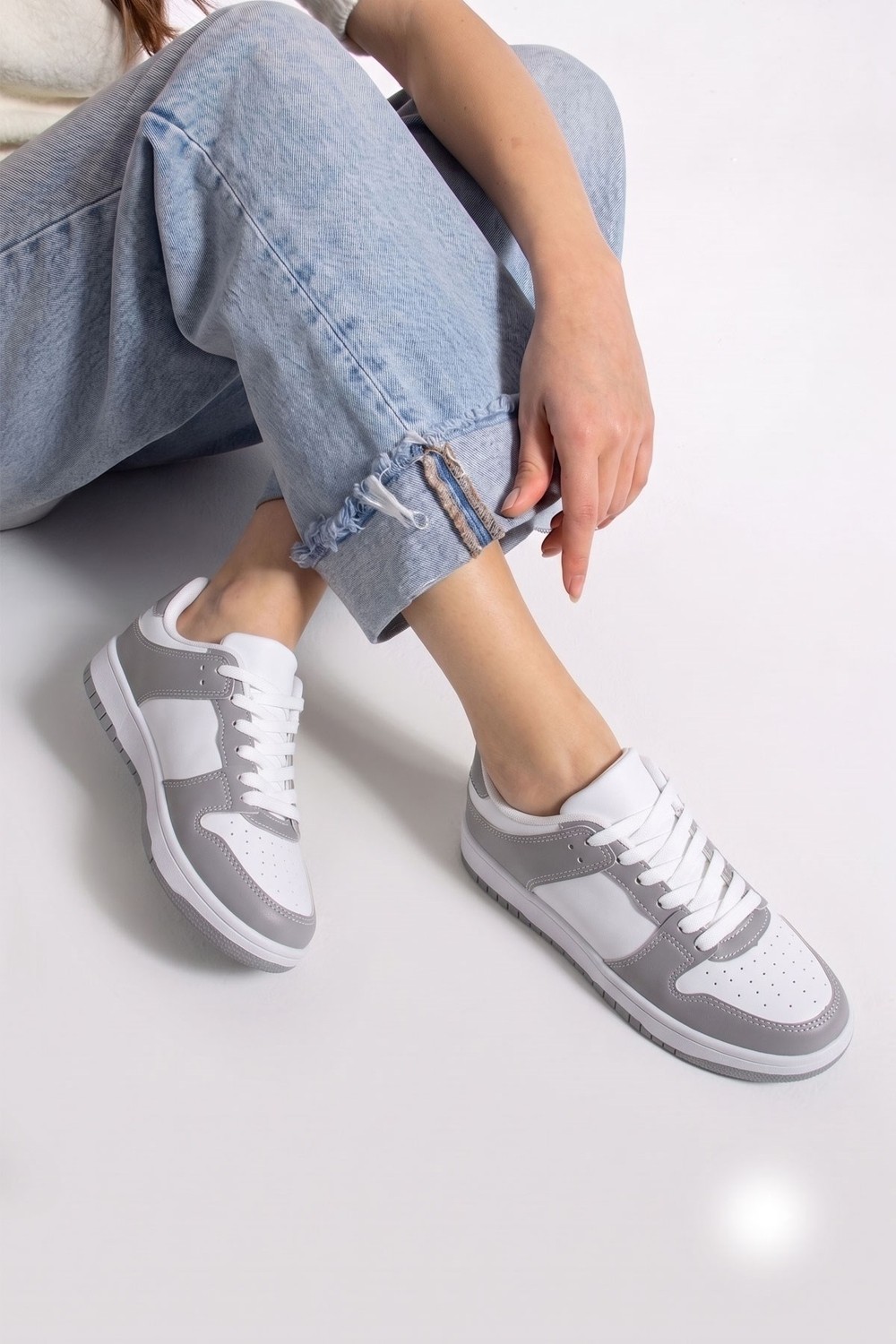 Albishoes Unisex Kadın Erkek Hafif Rahat Taban Sneaker Günlük Yürüyüş Okul Sneaker Spor Ayakkabı görsel 2
