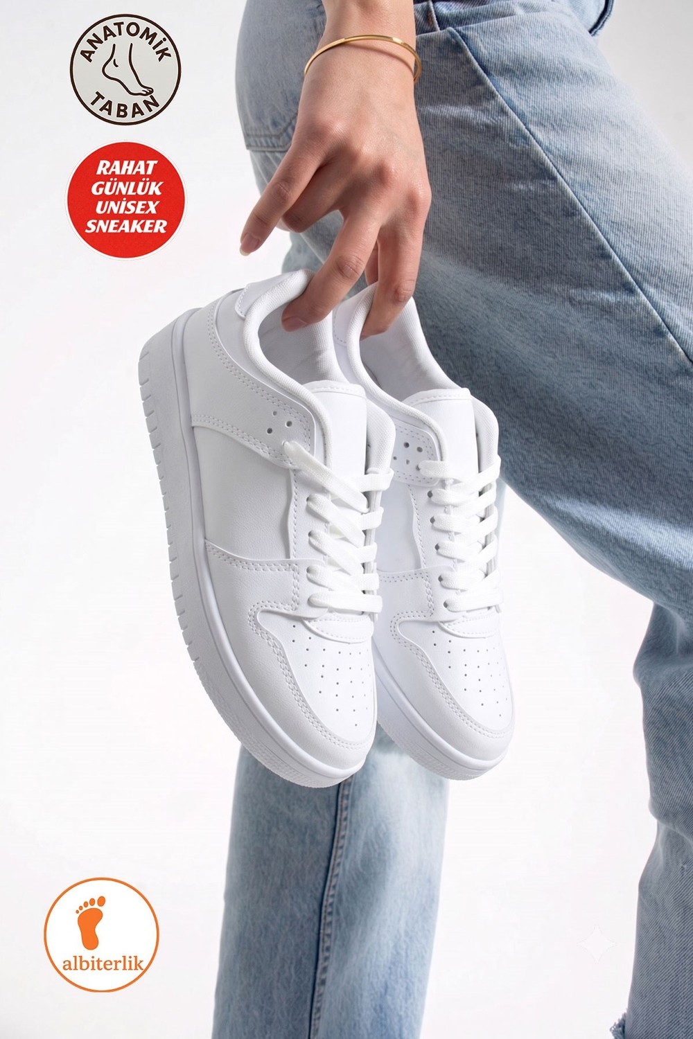 Albishoes Unisex Kadın Erkek Hafif Rahat Taban Sneaker Günlük Yürüyüş Okul Sneaker Spor Ayakkabı görsel 7
