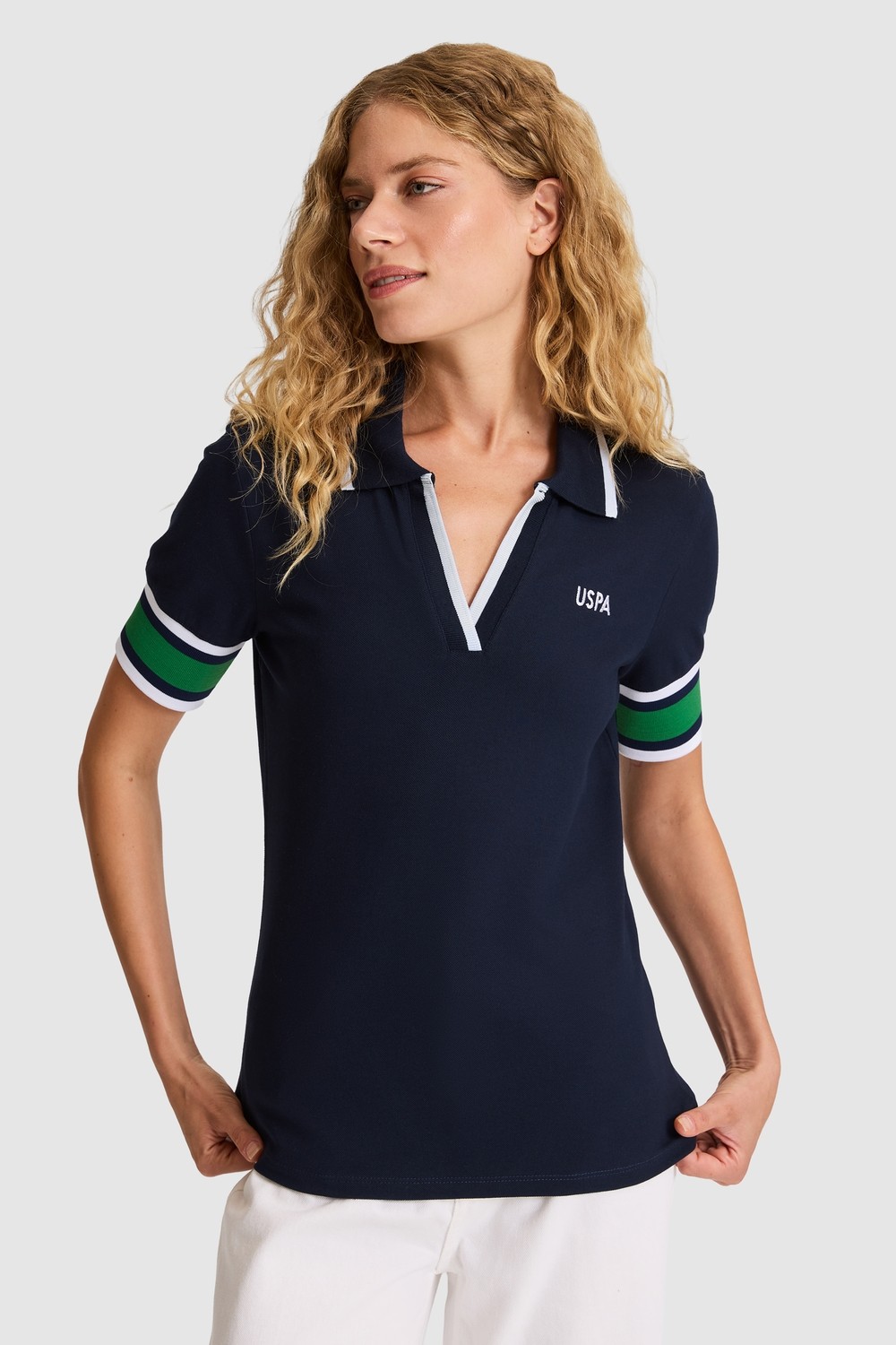 U.S. Polo Assn. Kadın Beyaz Tişört 50323543-VR013