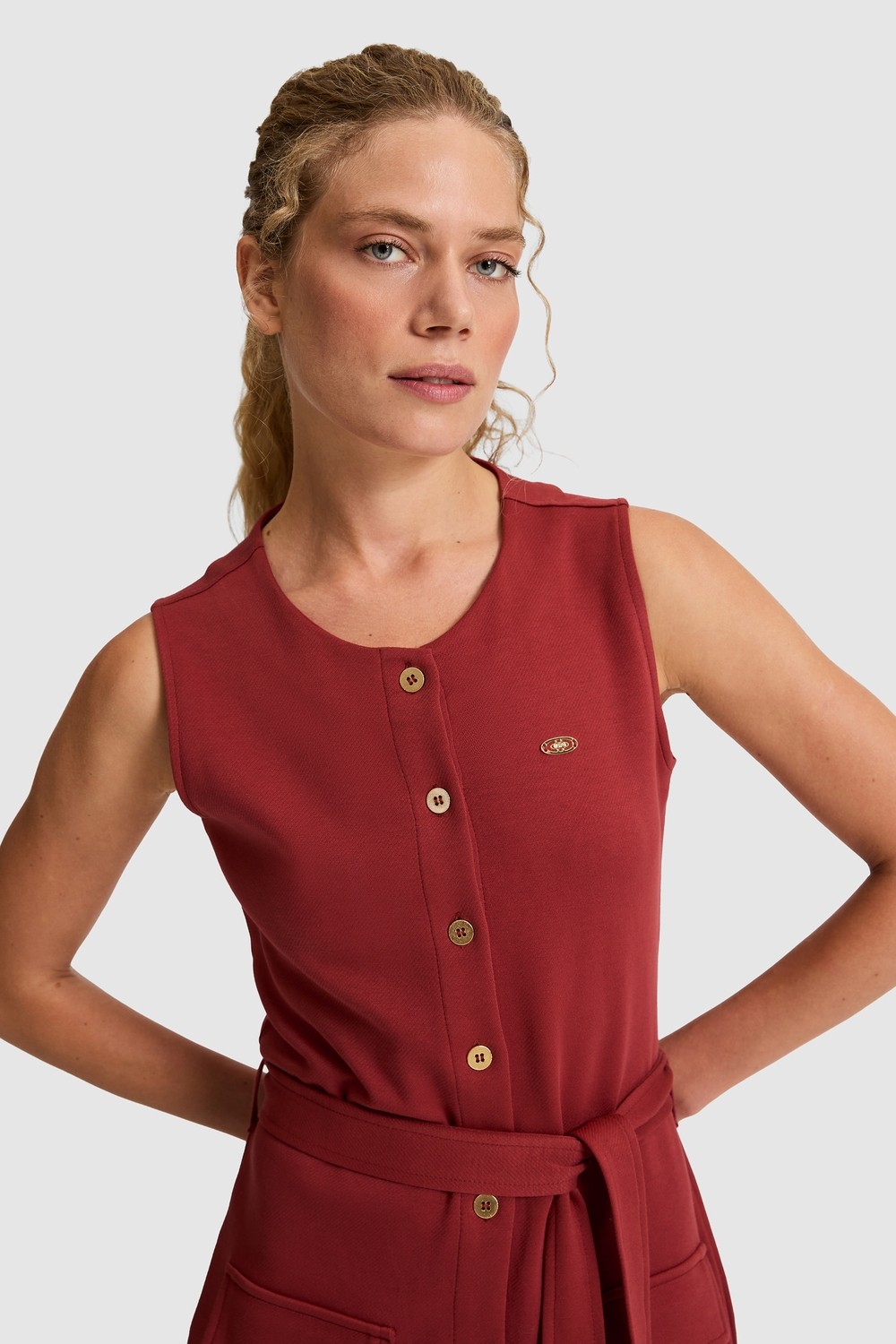 U.S. Polo Assn. Kadın Vişne Elbise (Örme) 50323478-VR223 görsel 2