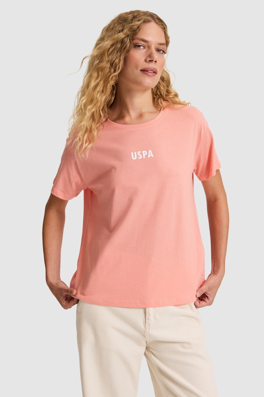 U.S. Polo Assn. Kadın Vişne Tişört 50323530-VR223