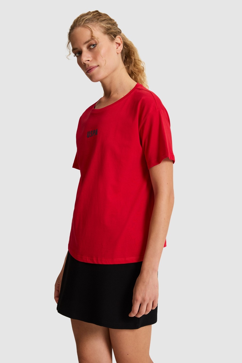 U.S. Polo Assn. Kadın Vişne Tişört 50323530-VR223