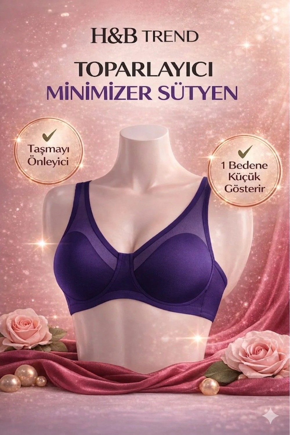 Le Jardin Tüllü Toparlayıcı Soft Cup Kadın Sütyen 9200 görsel 6