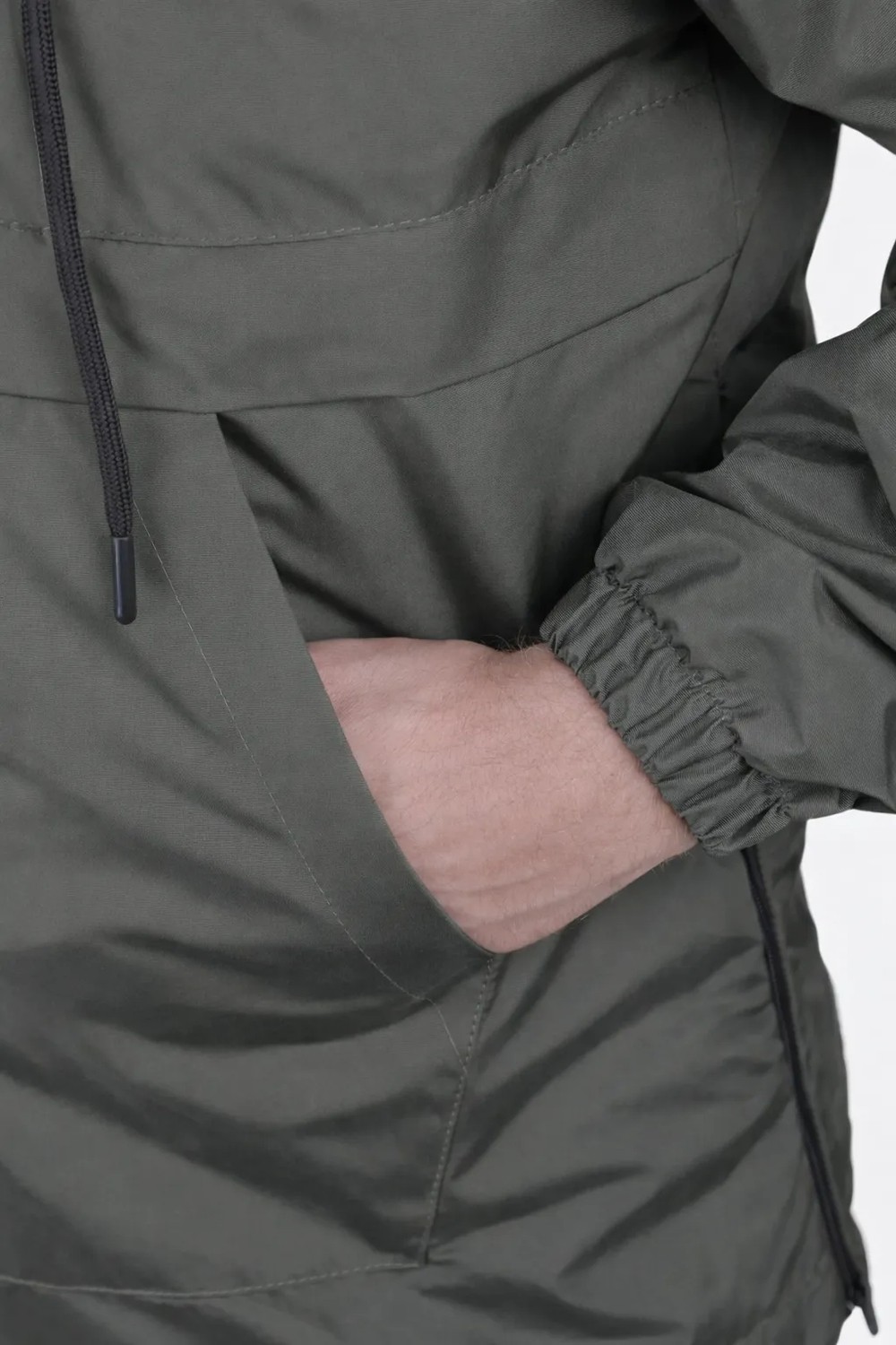 Ohepmoda Kanguru Cepli Kürklü Erkek Yağmurluk Mont görsel 6