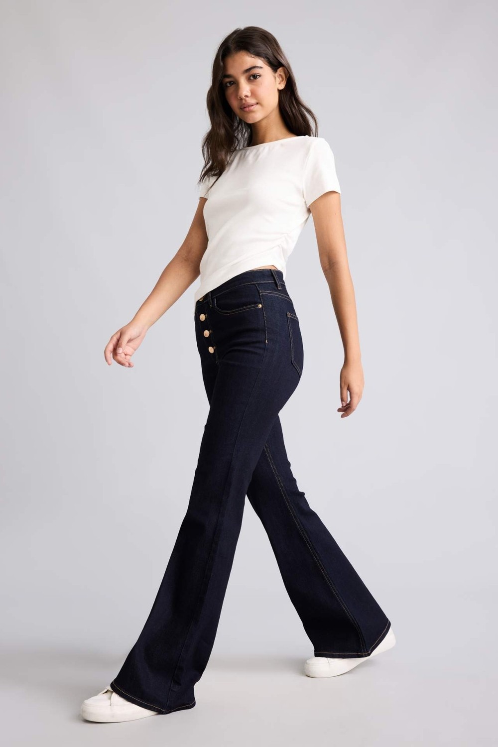 DeFacto Mia Flare Fit Normal Bel Jean Pantolon H6949AX26AU görsel 2