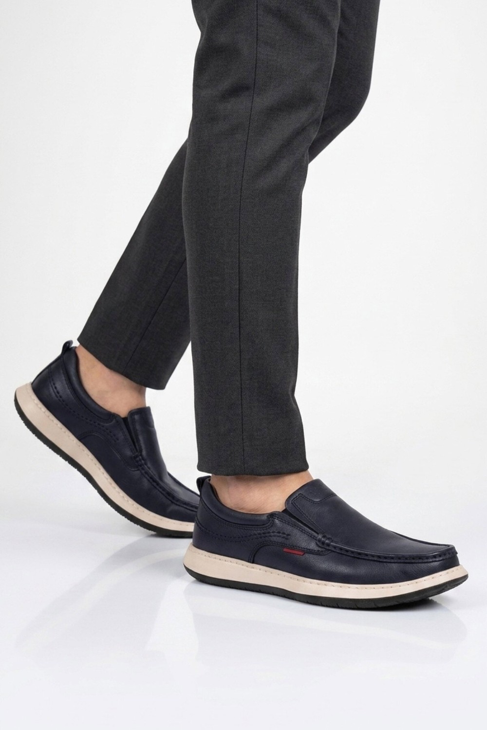 Voyager Erkek Kum Nubuk Hakiki Deri Kolay Giyilebilir Hafızalı Rahat Taban Casual Ayakkabı Loafer 6501 M görsel 6