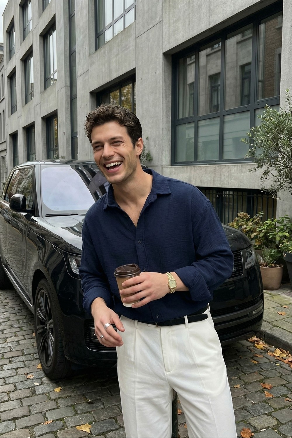 Livio Ferri Yurin Erkek Premium Müslin %100 Pamuk Oversize Uzun Kollu Gömlek