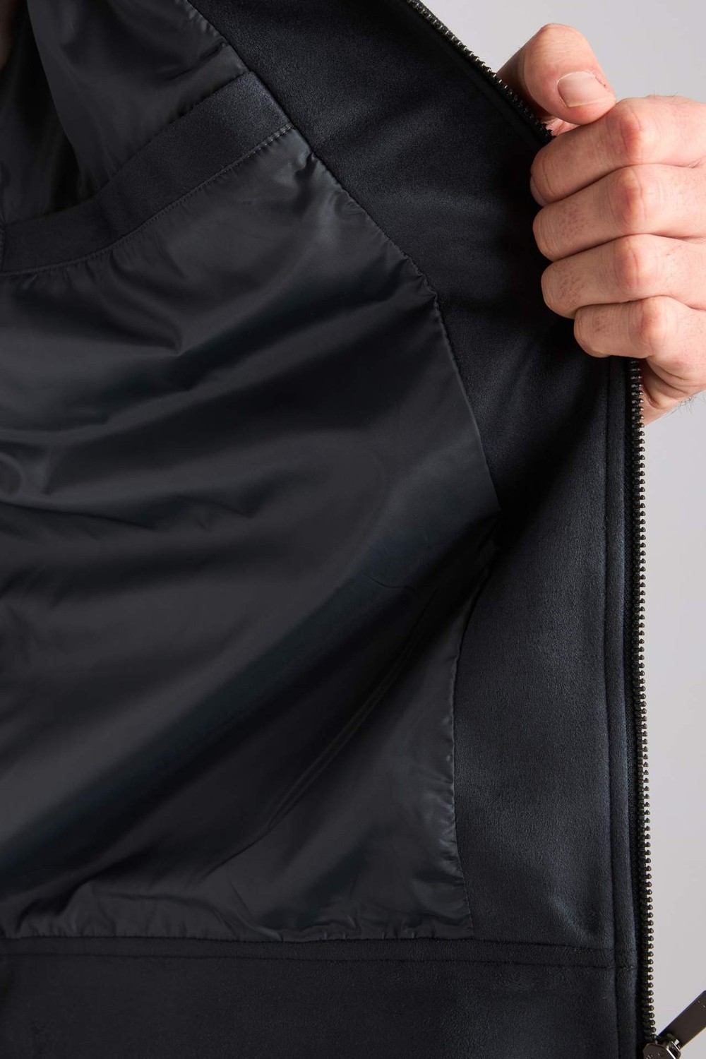 DeFacto Ultra Yumuşak Regular Fit Polo Yaka Astarlı Fermuarlı Süet Ceket H2225AX26AU görsel 8