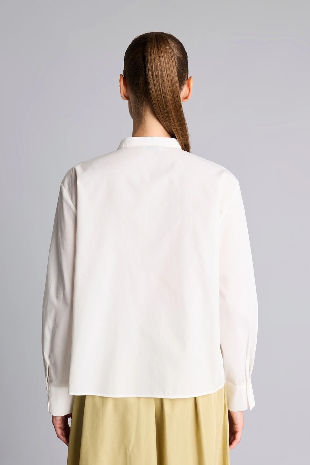 DeFacto %100 Pamuk Regular Fit Bağlamalı Poplin Uzun Kollu Tunik I1818AX26HS görsel 2