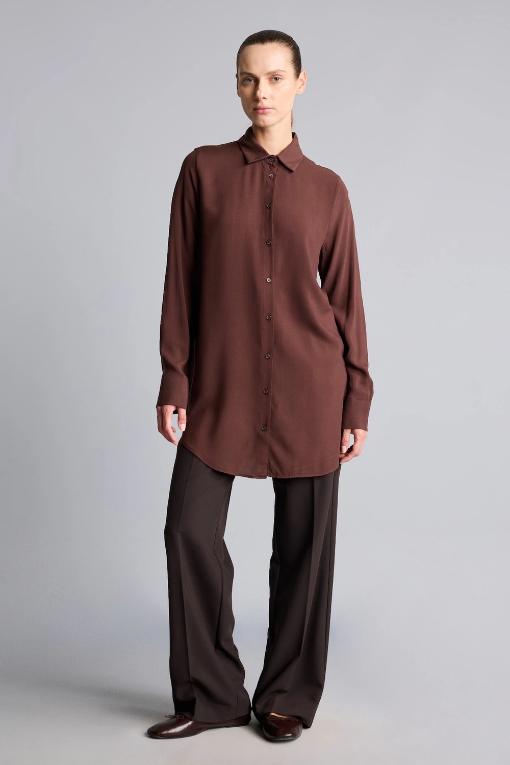 DeFacto Regular Fit Basic Uzun Kollu Tesettür Gömlek Tunik Z3538AZ26SP
