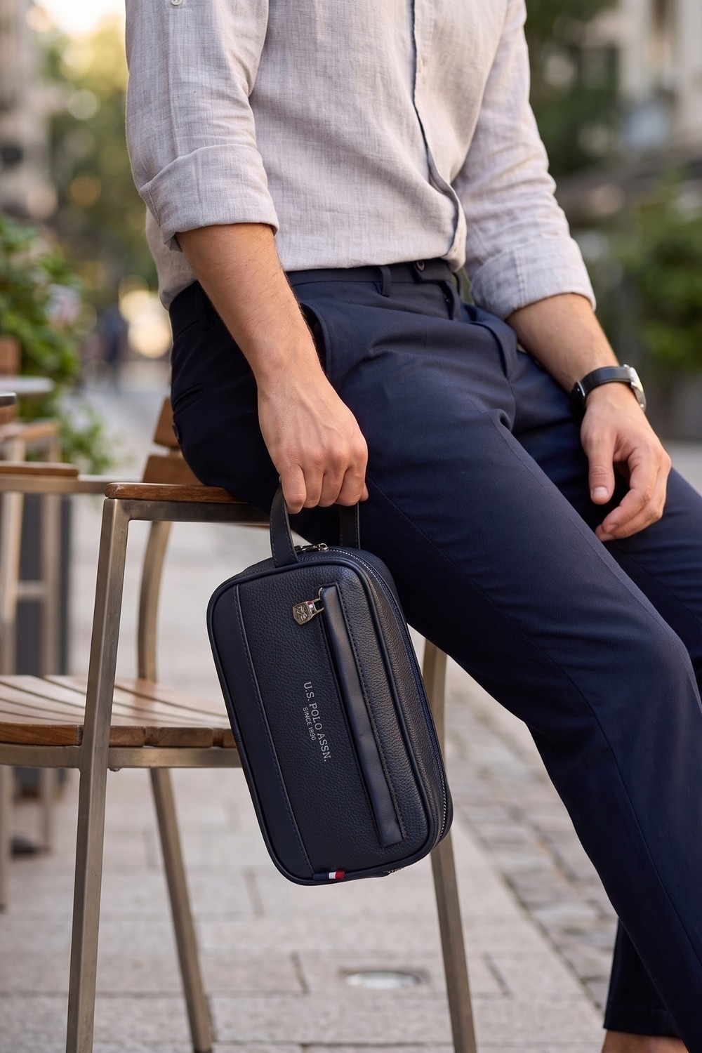 U.S. Polo Assn. U.s Polo Assn 26012 Erkek El Portföyü El Çantası Clutch Çanta Traş Çantası görsel 2