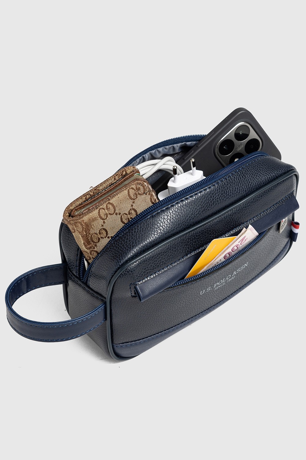 U.S. Polo Assn. U.s Polo Assn 26012 Erkek El Portföyü El Çantası Clutch Çanta Traş Çantası görsel 5