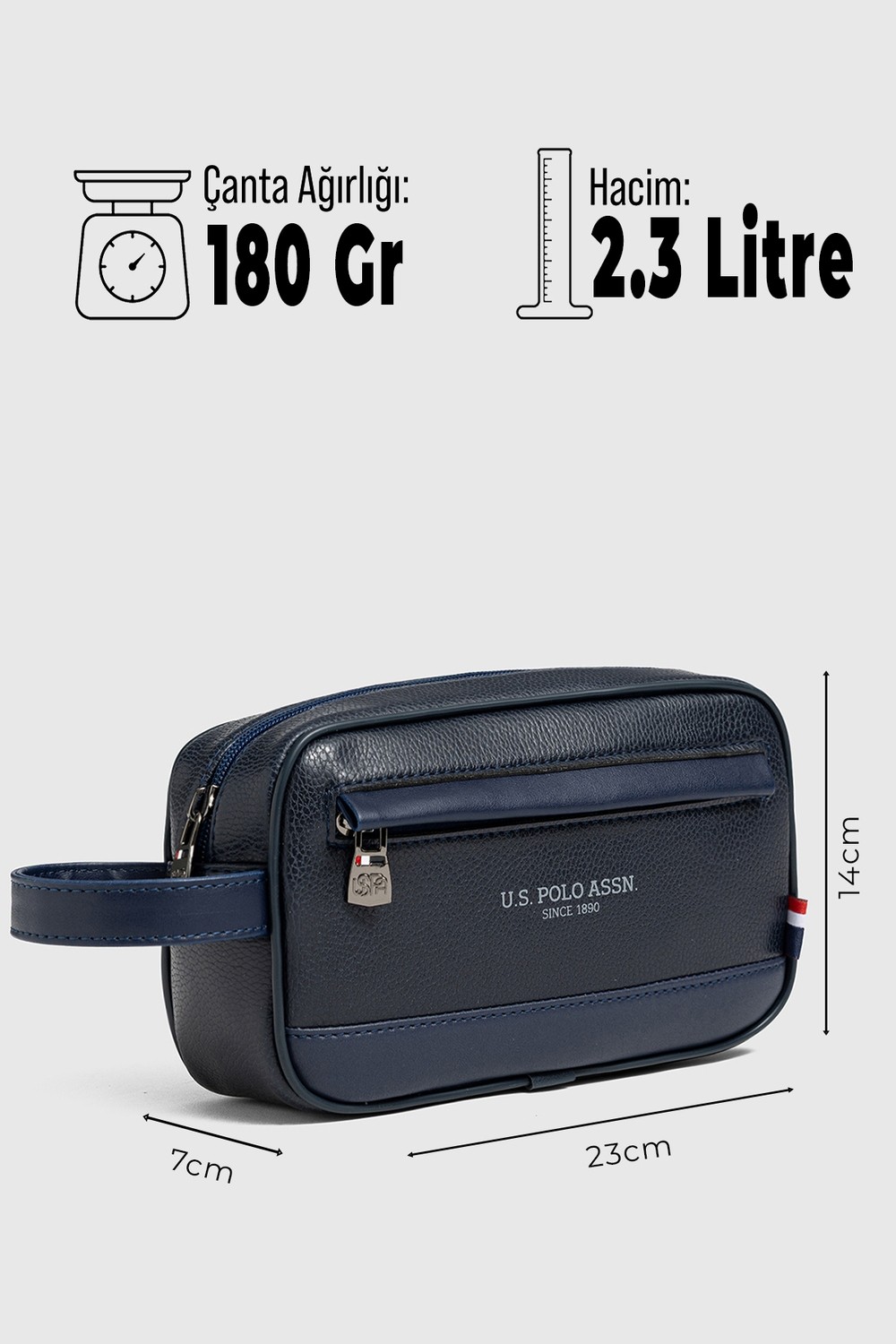 U.S. Polo Assn. U.s Polo Assn 26012 Erkek El Portföyü El Çantası Clutch Çanta Traş Çantası görsel 8