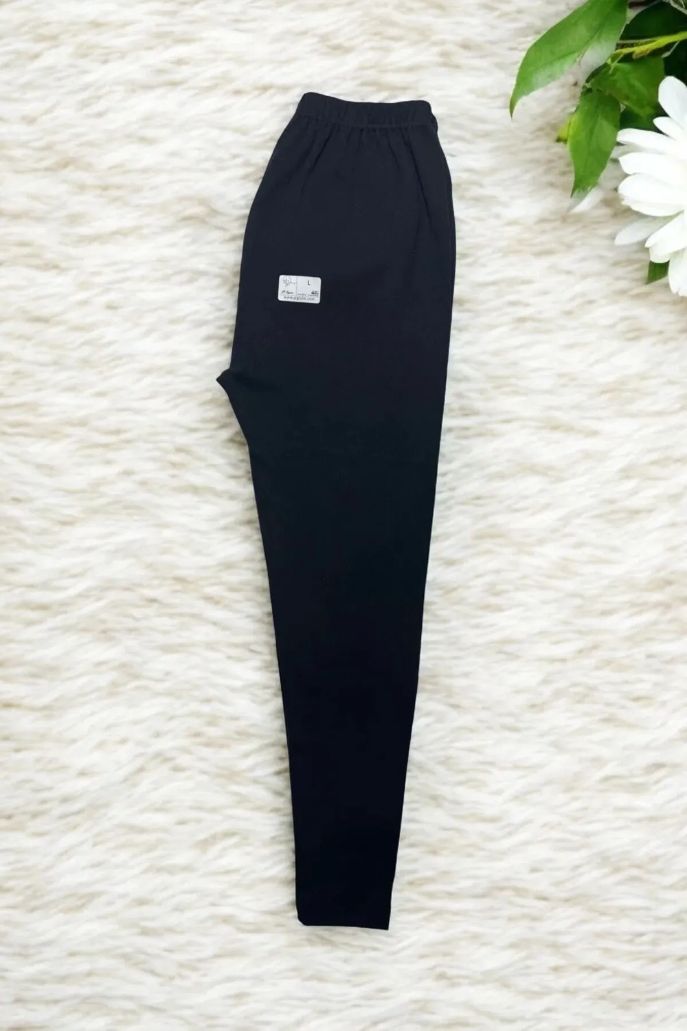 Mostess Unisex Siyah Kışlık Tayt Şardonlu Rahat Yumuşak Ağlı Kalın Içlik Tayt görsel 2