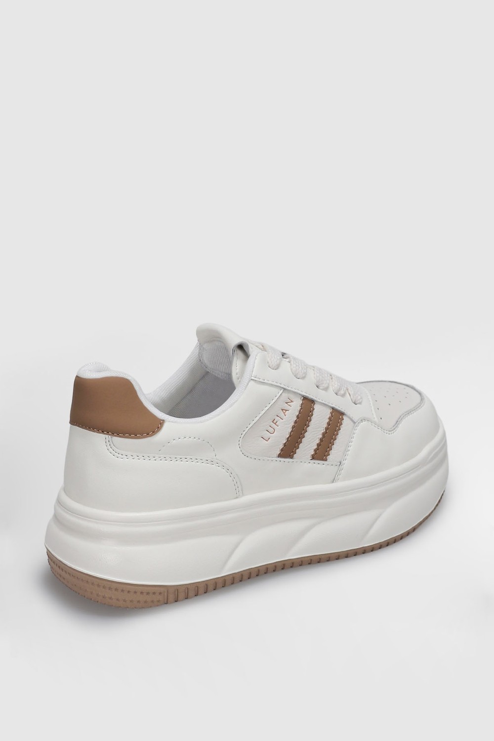 Lufian Elora Kadın Sneaker Ayakkabı Bej görsel 4