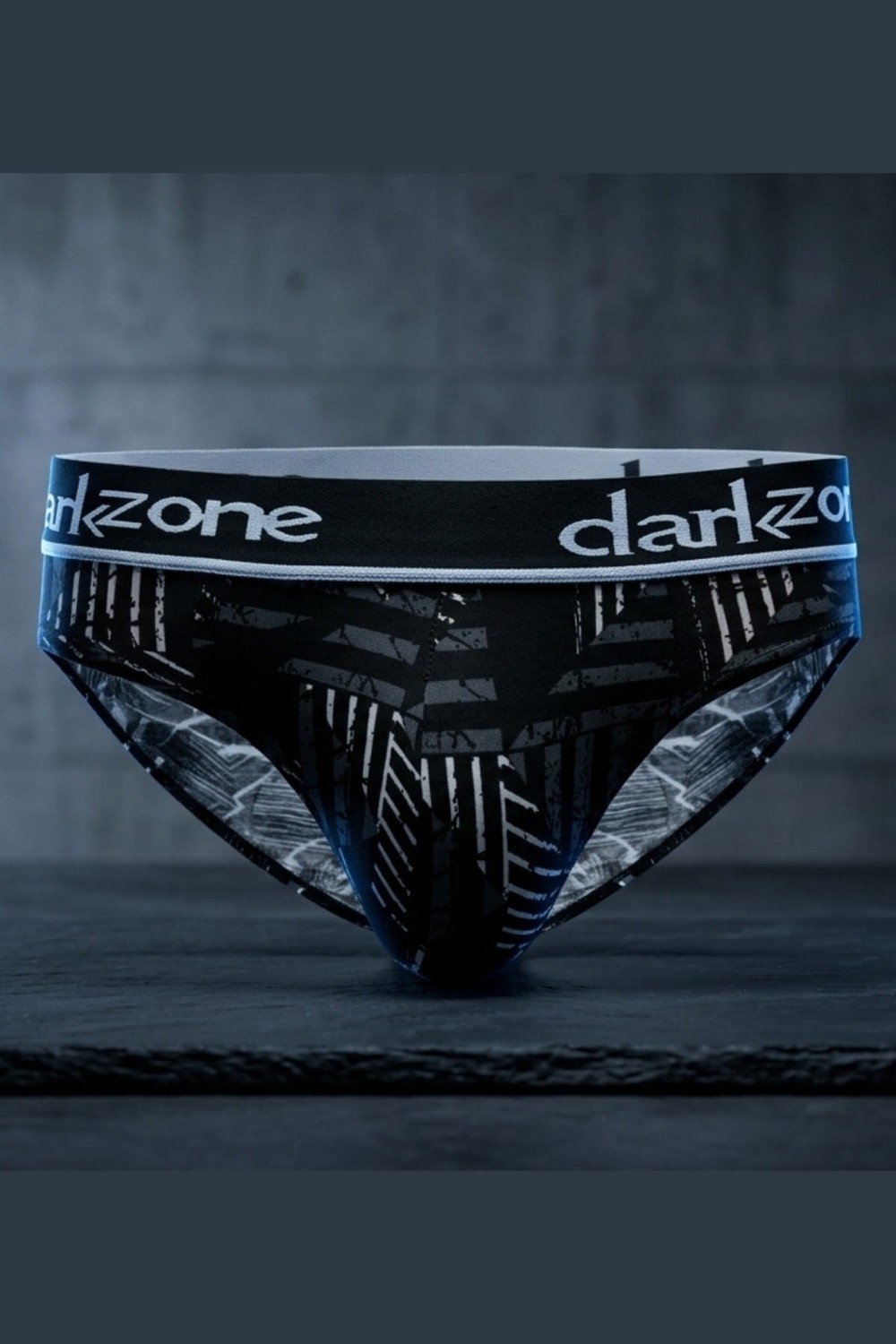 Darkzone Erkek Desenli Siyah Pamuklu Lastikli Slip Külot görsel 4