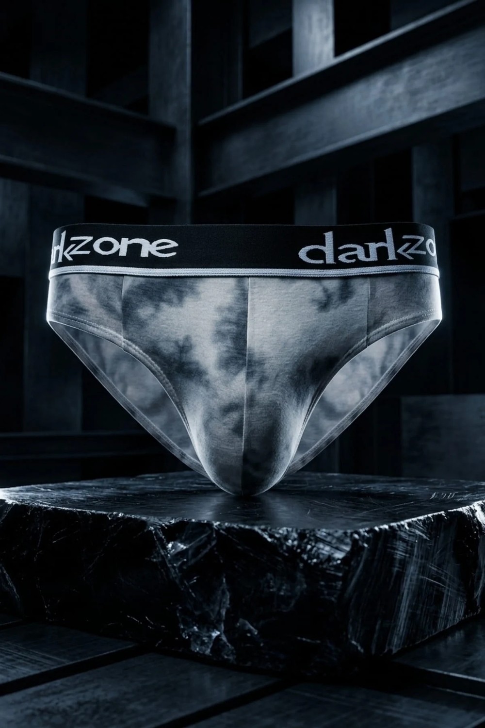 Darkzone Erkek Batik Desenli Gri Pamuklu Lastikli Slip Külot