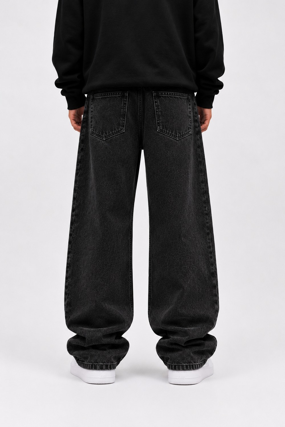 Lyvens Erkek Koyu Füme Baggy Jean Pantolon görsel 2