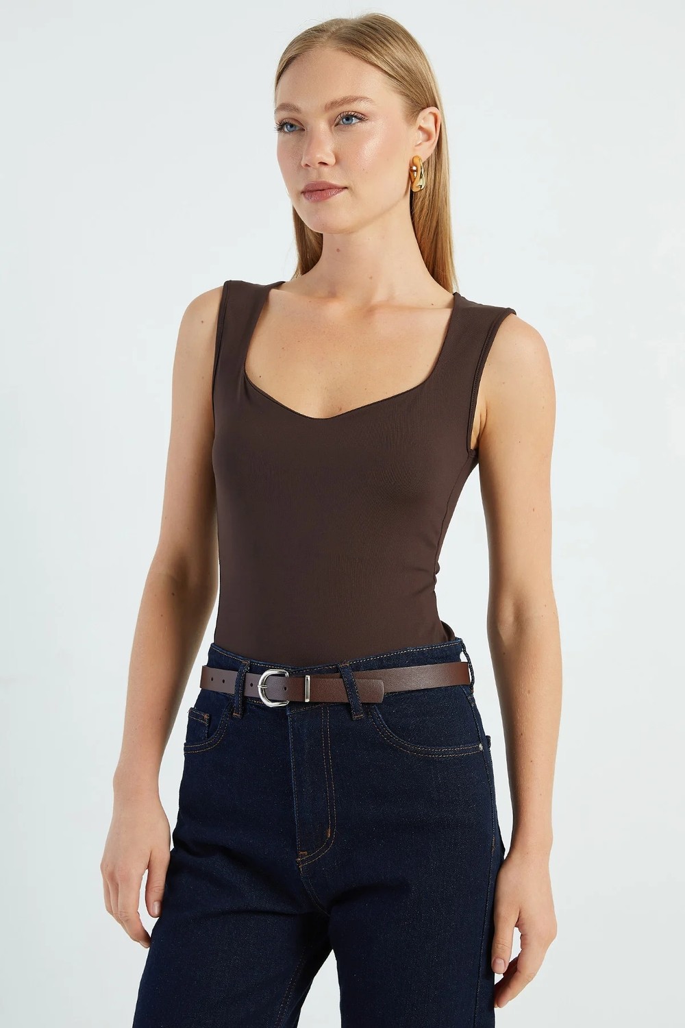 FullaModa Basic U Yaka Çıtçıtlı Body