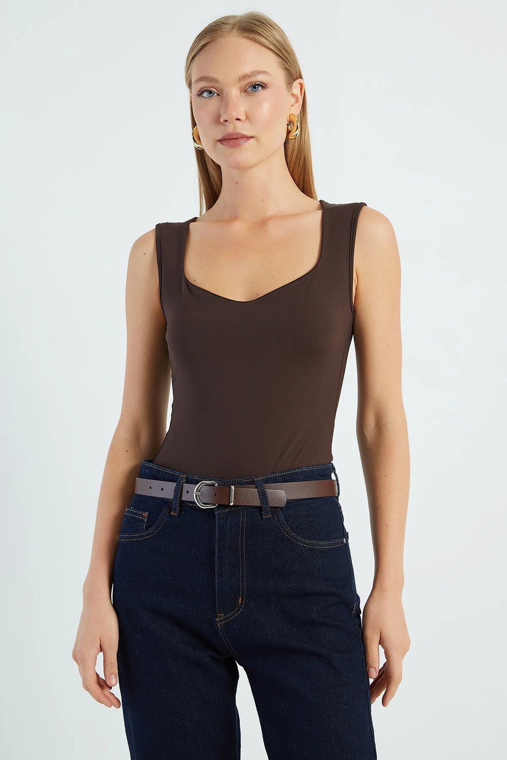 FullaModa Basic U Yaka Çıtçıtlı Body görsel 2