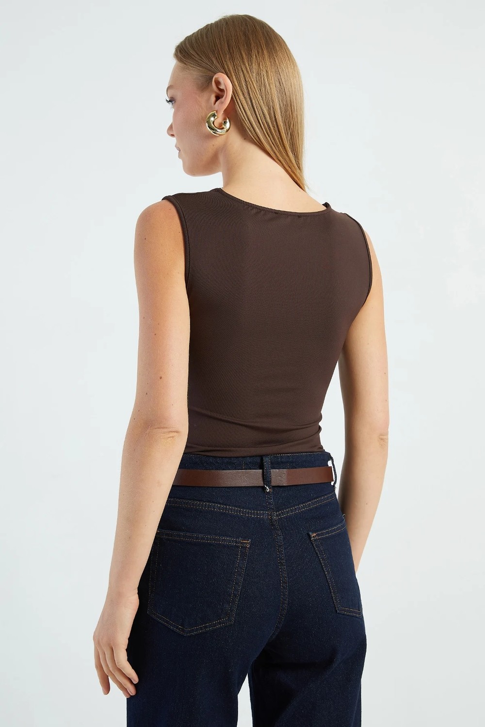 FullaModa Basic U Yaka Çıtçıtlı Body görsel 5