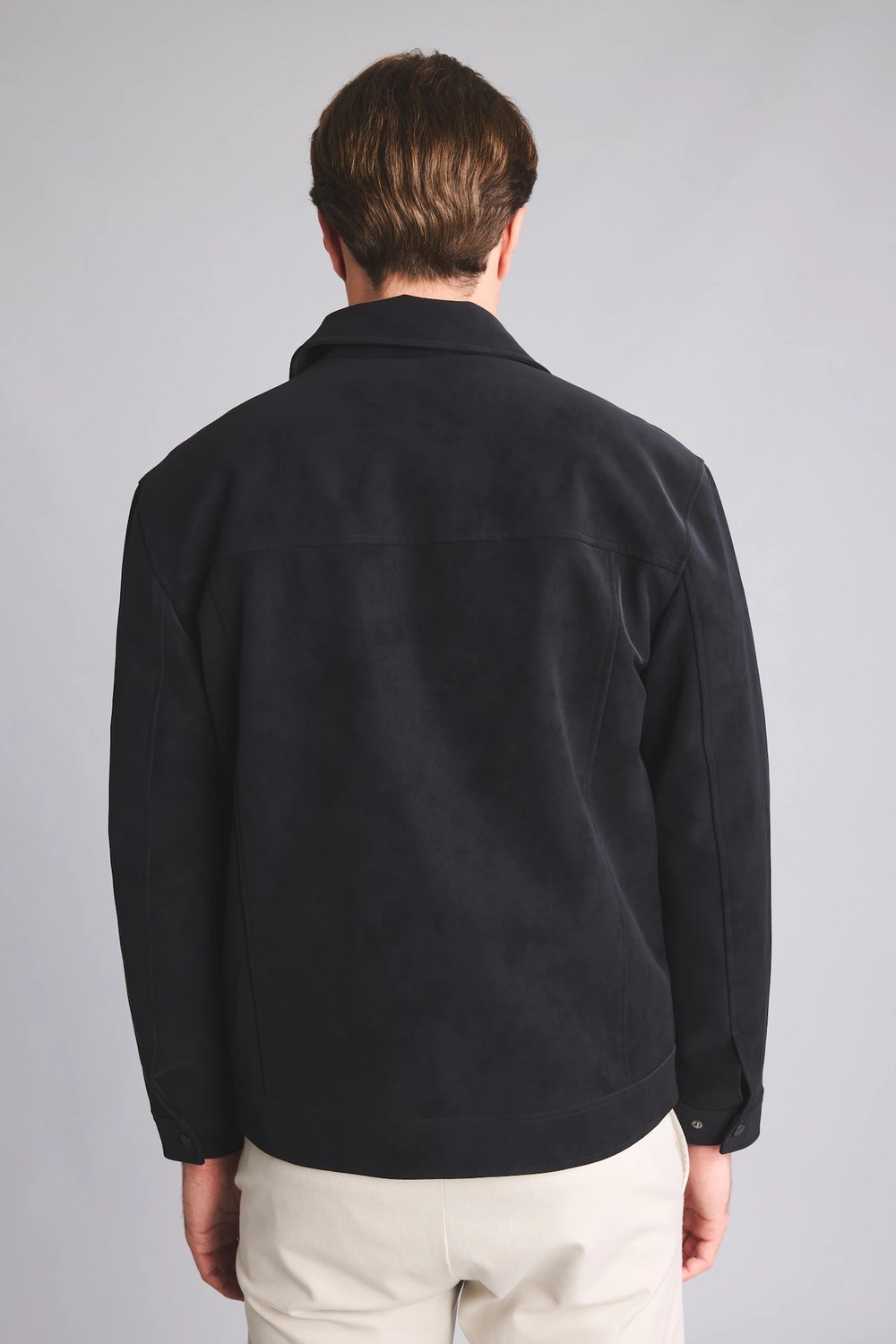 DeFacto Süet Görünümlü Regular Fit Gömlek Yaka Mont H2183AX26AU görsel 6