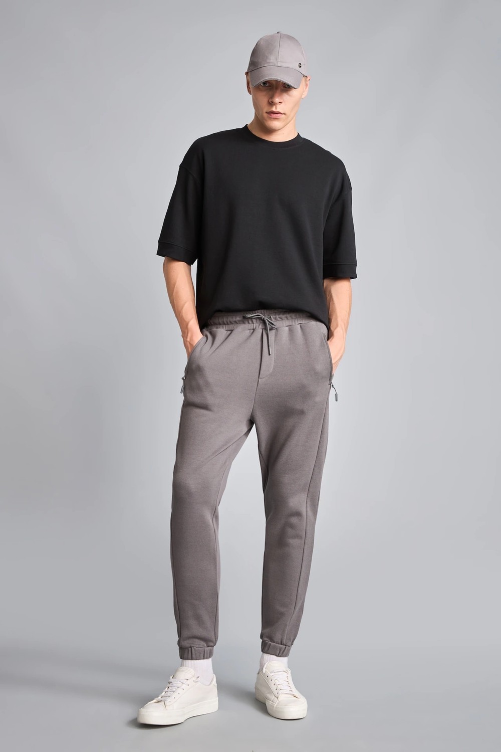 DeFacto Slim Fit Bağcıklı Fermuar Cepli Pike Jogger Eşofman Altı D5258AX26AU