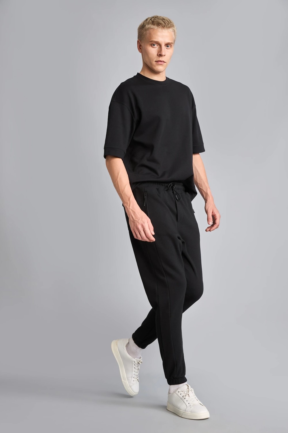 DeFacto Slim Fit Bağcıklı Fermuar Cepli Pike Jogger Eşofman Altı D5258AX26AU