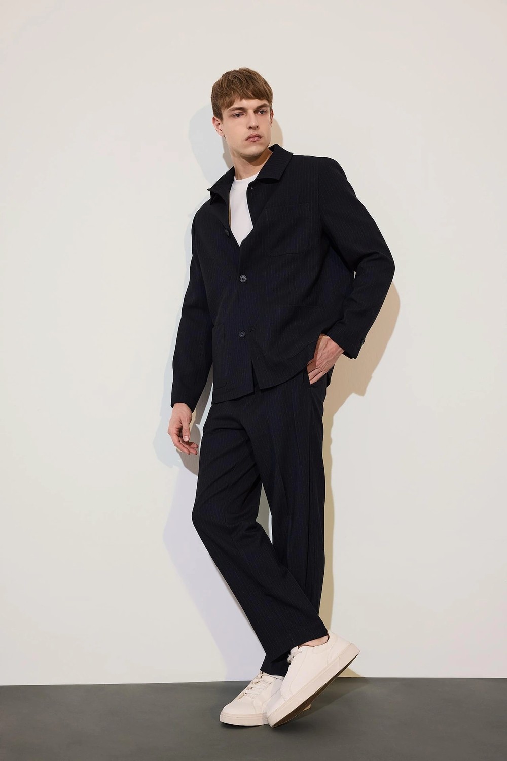 DeFacto Regular Fit Normal Bel Düz Paça Cepli Klasik Pantolon G3109AX26AU görsel 6