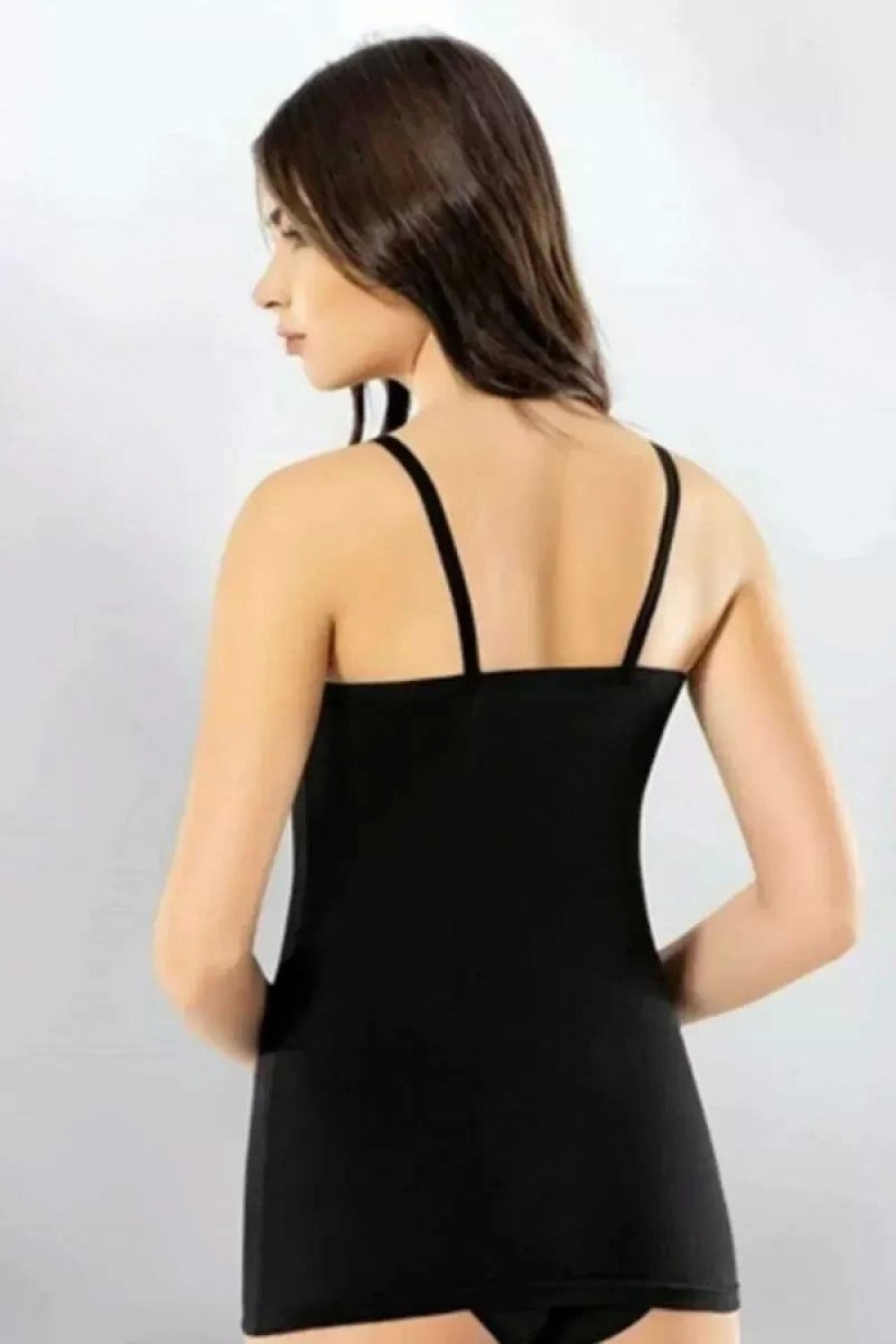 Hace Bazaar Kota Kadın Ip Askılı Modelli Beyaz Atlet 6351 görsel 2