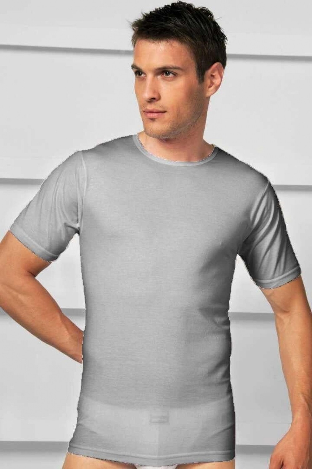 Hace Bazaar Erkek Pamuklu Kısa Kol Geniş Yaka Klasik Fanila T-Shirt