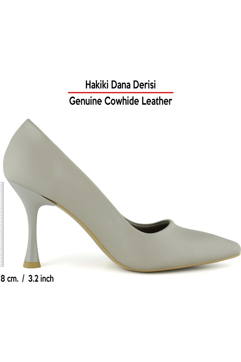 Erkan Saçmacı Suzanna Siyah Hakiki Dana Derisi Sivri Burun Klasik İnce Topuklu Stiletto Ayakkabı görsel 5