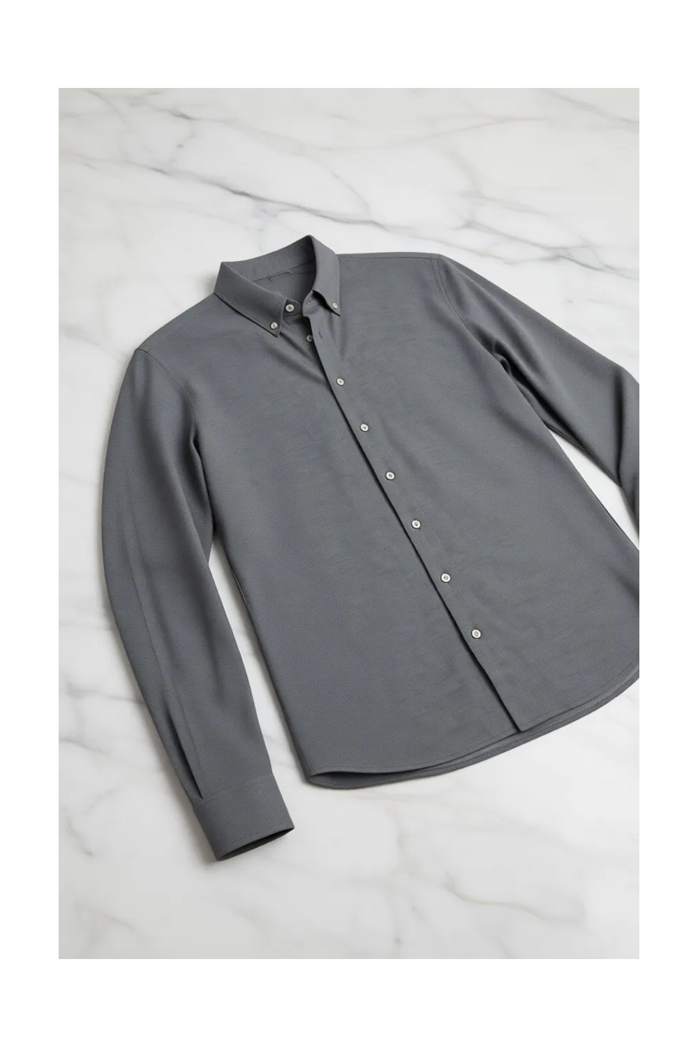 Altınyıldız Classics Erkek Haki Pamuklu Tailored Slim Fit Dar Kesim Düğmeli Yaka Örme Gömlek görsel 7