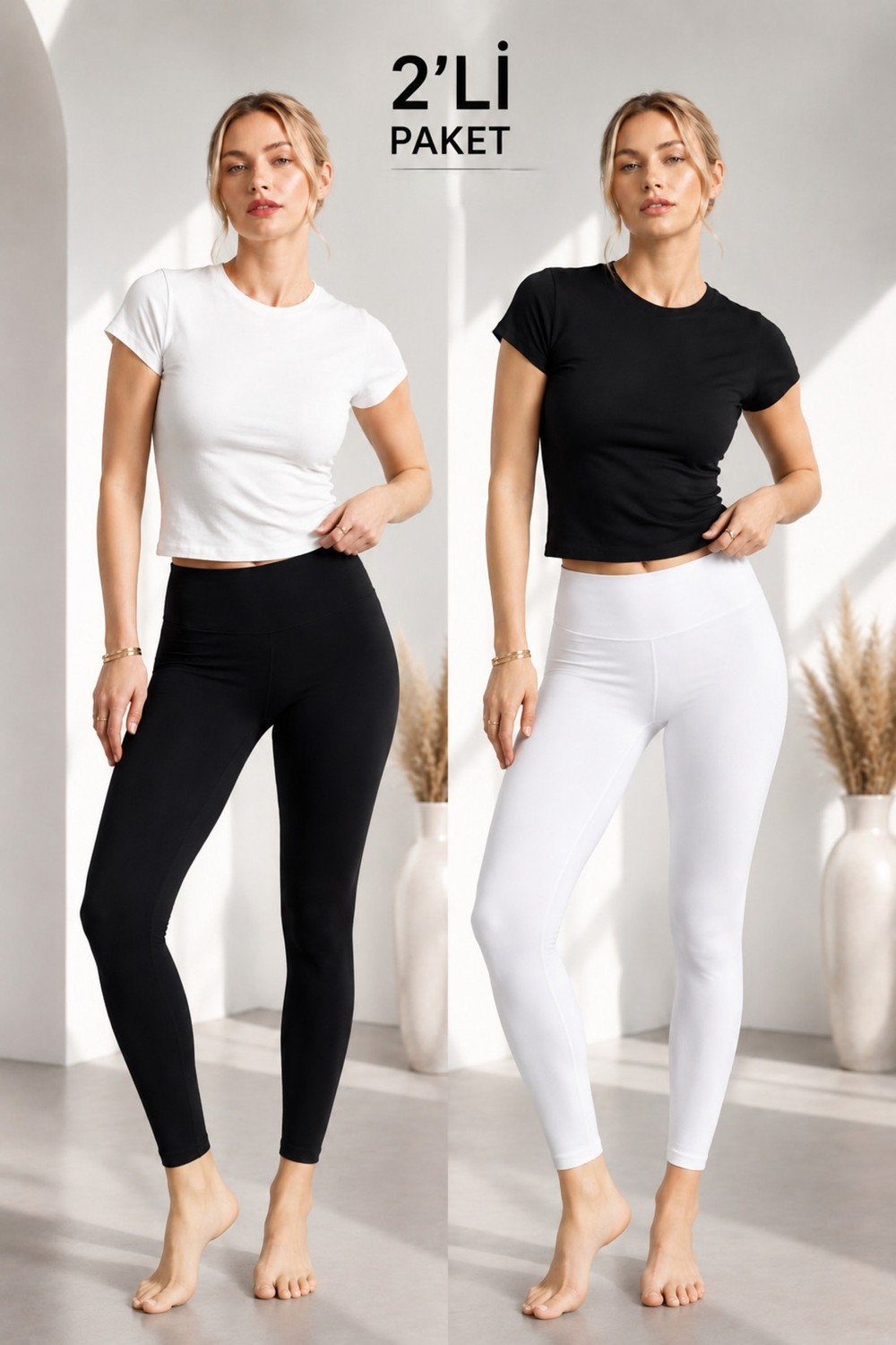 Uslular Beyaz Bisiklet Yaka Basic Kısa Kol Body görsel 5